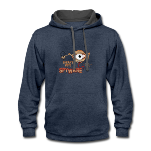 Malware World | Sneaky Pete Spyware<br>Contrast Hoodie