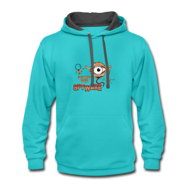 Malware World | Sneaky Pete Spyware<br>Contrast Hoodie - Image 2