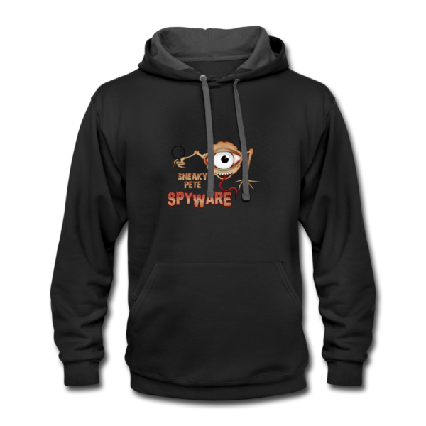 Malware World | Sneaky Pete Spyware<br>Contrast Hoodie - Image 4